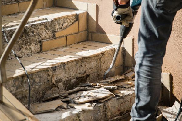 Concrete Stair Demolition in Garner
